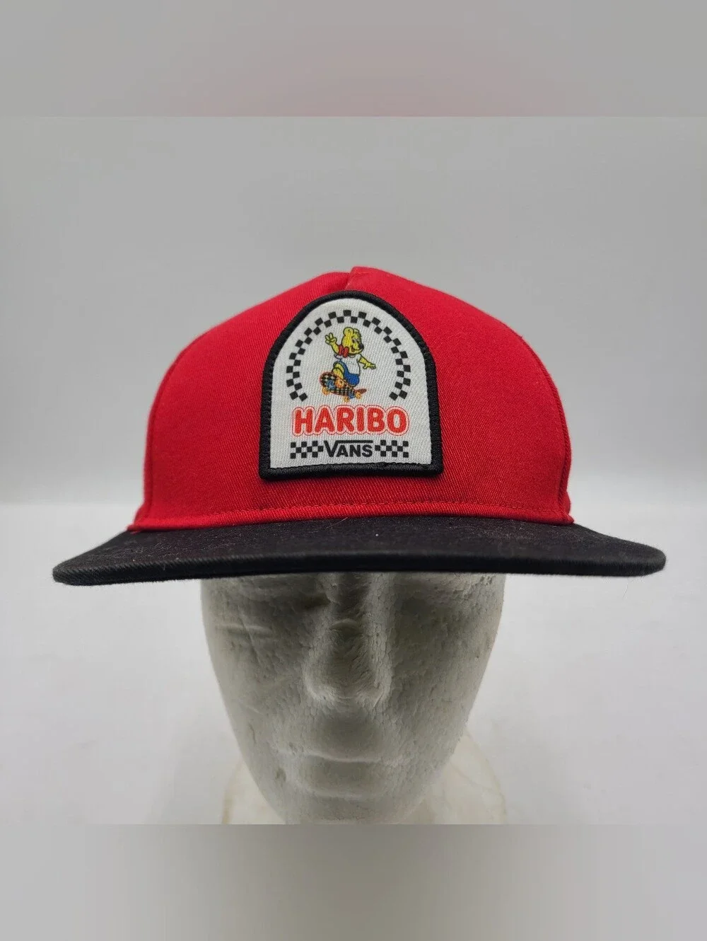 B55 Haribo Vans Hat Cap Snap Back One Size Red Goldbears Patch Candy Mens Logo